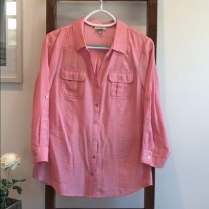 ROZ & ALI 3/4 Sleeve Blouse